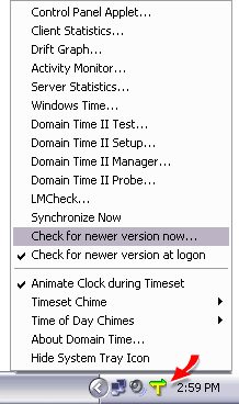 Domain Time II System Tray Applet