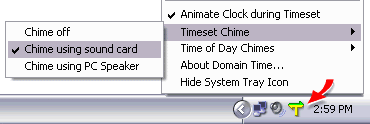 Selecting the Timeset Chime
