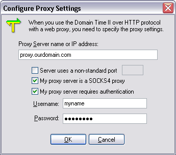 Proxy settings
