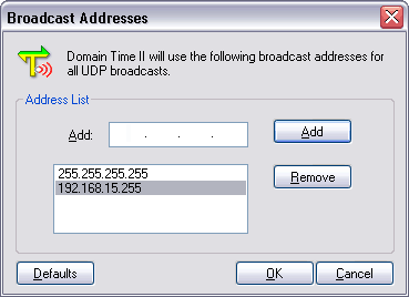 DT Probe Broadcast Addresses