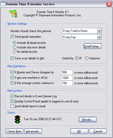 Domain Time II Monitor Service