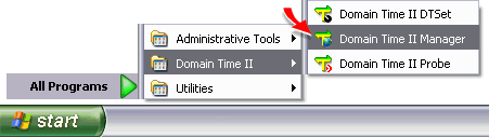 Starting the Domain Time II Manager Application