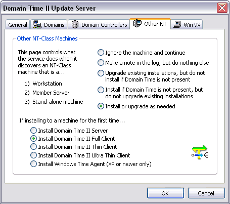 Domain Time II Update Server - Other NT tab