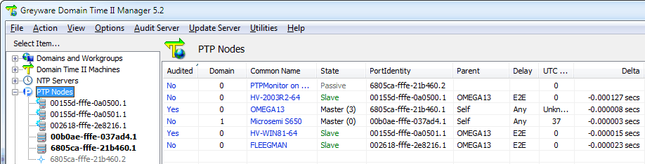 Manager's PTP Monitor Display