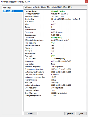 Manager - DTLinux PTP Masters