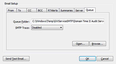 Email Queue Settings and Email Logs