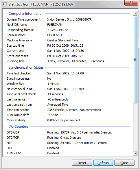 Detailed Domain Time statistics