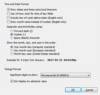 Format Options Dialog