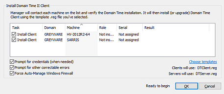 Remote Computer Operation dialog