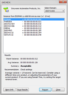 Domain Time II LMCheck Utility
