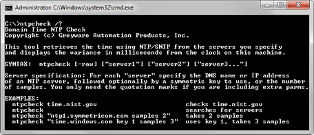Domain Time II NTPCheck utility