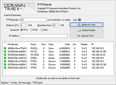 Domain Time II PTPCheck utility