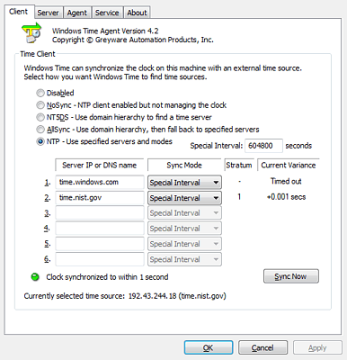 Domain Time II Windows Time Agent