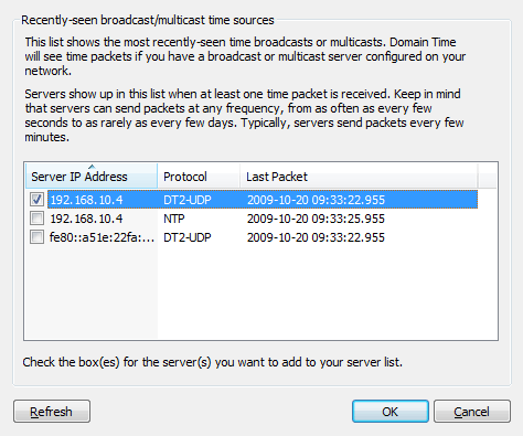Discover Broadcast Time Sources Automatically