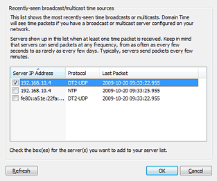 Discover Broadcast Time Sources Automatically