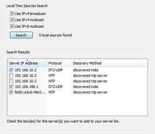 Search for Time Sources Automatically